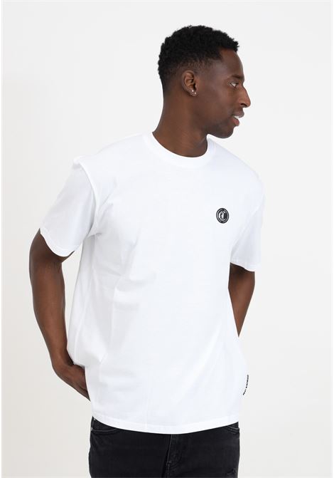 White men's t-shirt with logo patch JUST CAVALLI | 76OAH6R1J0001003